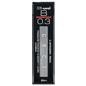 ds-2121362 （まとめ） 三菱鉛筆 シャープ替芯Hi-uni0.3 B HU03300B 1個（20本）  (ds2121362)