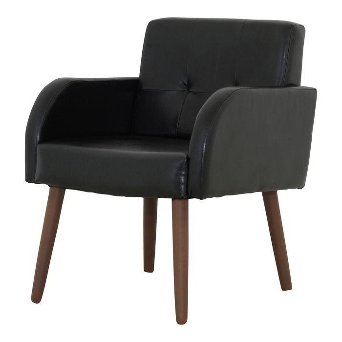 CERISE INTERIOR DL7260BK-PVC-BR [メーカー在庫限り品] DELICEダイニングチェアー(幅56cm) (座面:ブラック/ 脚:ブラウン)