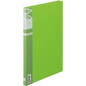 ds-2239219 (まとめ) ライオン事務器 クリアーブックMINANO(ミナノ) A4タテ 20ポケット 背幅14mm グリーン CR-20M 1冊  (ds2239219)