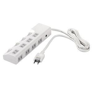 ds-2220701 (まとめ) バッファロー 2ピン式電源タップ8個口タイプ 雷サージ防止/個別スイッチ4個付 ホワイト 1.5m BSTAPSD2815WH 1個