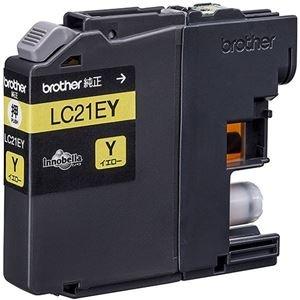 ds-2230793 (まとめ) ブラザー インクカートリッジ イエロー大容量 LC21EY 1個  (ds2230793)