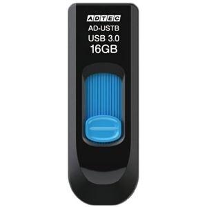 ds-2231443 (まとめ) アドテック USB3.0スライド式フラッシュメモリ 16GB ブラック&ブルー AD-USTB16G-U3R 1個  (ds2231443)