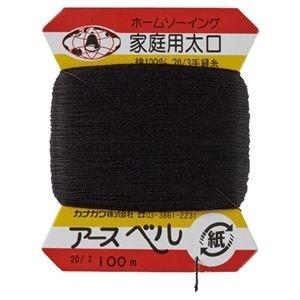 ds-2260179 （まとめ）家庭糸 太口（黒2枚） (ds2260179)