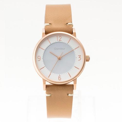 GRANDEUR GSW005P1 グランドールエレガンス レディースソーラーウォッチ イタリアンレザーバンドシリーズ