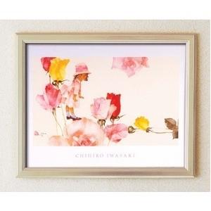 ds-2279266 いわさきちひろポスター額（銀）「花と少女」 (ds2279266)