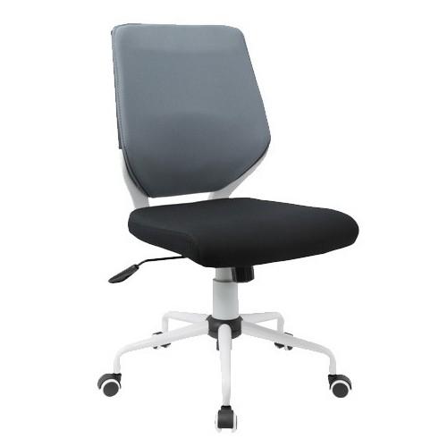 kg76041gy シンプルなオフィスデスクチェア Change チェンジ ホワイトフレーム (グレー×ブラック肘なし)