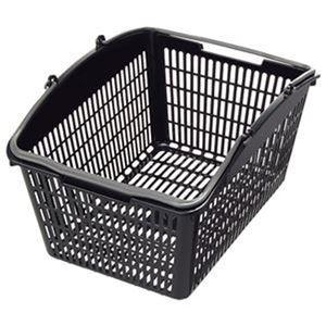 ds-2304742 （まとめ）スーパーメイト ショッピングバスケット16L ブラック・ダークグレー PB-16BG 1個 (ds2304742) たのめーるスーパーメイト ショッピングバスケット 33L ダーク