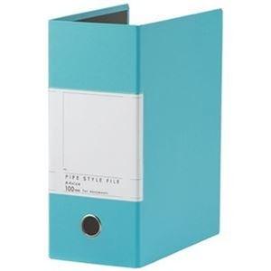ds-2306308 （まとめ）TANOSEE 両開きパイプ式ファイルSt A4タテ 1000枚収容 100mmとじ 背幅127mm スカイブルー 1冊 (ds2306308)