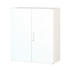 ds-2319675 スチール書庫/ブックシェルフ  幅90cm スチール 粉体塗装 〔オフィス 会社 事務所 書斎 店舗〕 組立品 スチールキャビネット 幅90×奥行40×高さ90cm 奥深 鍵付き 書庫 両開き 書庫 ファイル オフィス家具 事務所 キャビネット 書棚 本棚 扉  収納 スチール書庫 オフィス収納 業務用 書類棚 書類棚 ラシュレ | remembrance-doris