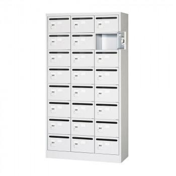 CMLF-1511287 オフィス・店舗向け　メールボックス　3列8段　ダイヤル錠　ホワイト　COM-MVK-24P　COM-MVK-24P (CMLF1511287)