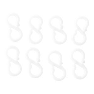 ds-2366802 （まとめ）明和グラビア バスカーテン用Sカン 白 1パック（8個）  (ds2366802)