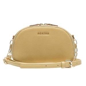 国内外の人気 代金引換不可 Ds ベージュ 丸い優しいフォルムのショルダーバッグ Agatha アガタ Agt211 132 Ds バッグ