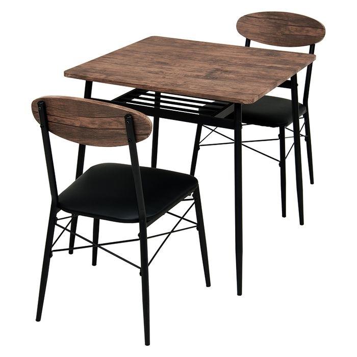 ＨＡＧＩＨＡＲＡ（ハギハラ） 2101997400 ダイニング３テンセット（ブラック）　LDS-4743BK