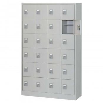 CMLF-1655033 シューズロッカー　4列6段中棚付・扉付・ダイヤル錠タイプ　ニューグレー COM-SC-24WK (CMLF1655033)