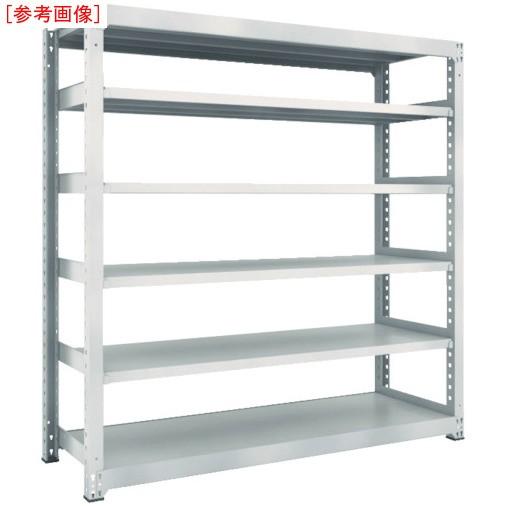 トラスコ中山 M56456 ＴＲＵＳＣＯ　Ｍ５型中量棚　１２００Ｘ４７１ＸＨ１８００　６段　単体　ネオグレー
