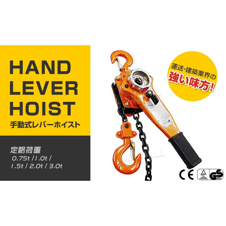 新品 未使用 レバーホイスト レバーブロック 3.0t 荷締め機 ガッチャ 