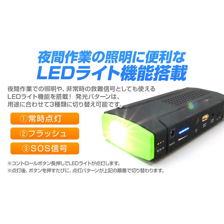 多機能 ジャンプスターター モバイルバッテリー 12V 充電器 エンジンスターター 大容量 懐中電灯 16800mAh スターター WEIMALL｜tantobazar｜12