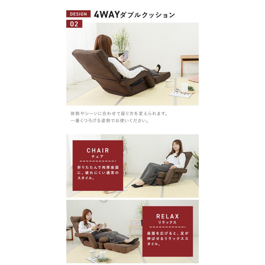 WEIMALL（ウェイモール） 座椅子 1人掛け 腰痛 肘掛付き ハイバック