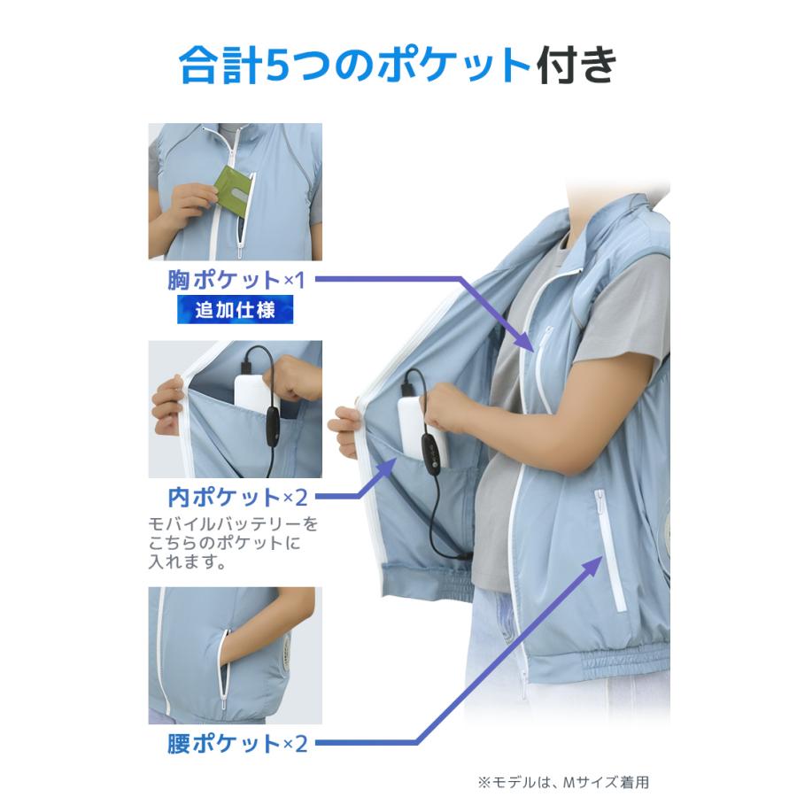 WEIMALL（ウェイモール） 空調作業服 クールベスト 空調ベスト ファン