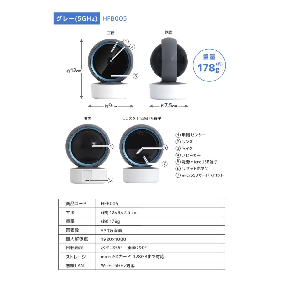 WEIMALL（ウェイモール） 防犯カメラ ペットカメラ 夜間OK 屋内 見守り