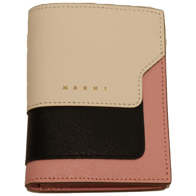 aw Marni Vitello Saffiano Billfold マルニ レディース サフィアーノ レザー ミニ ウォレット 二つ折り 財布 ピンク ホワイト 1 1 22 001 09 9 Tantobazarshop 通販 Yahoo ショッピング