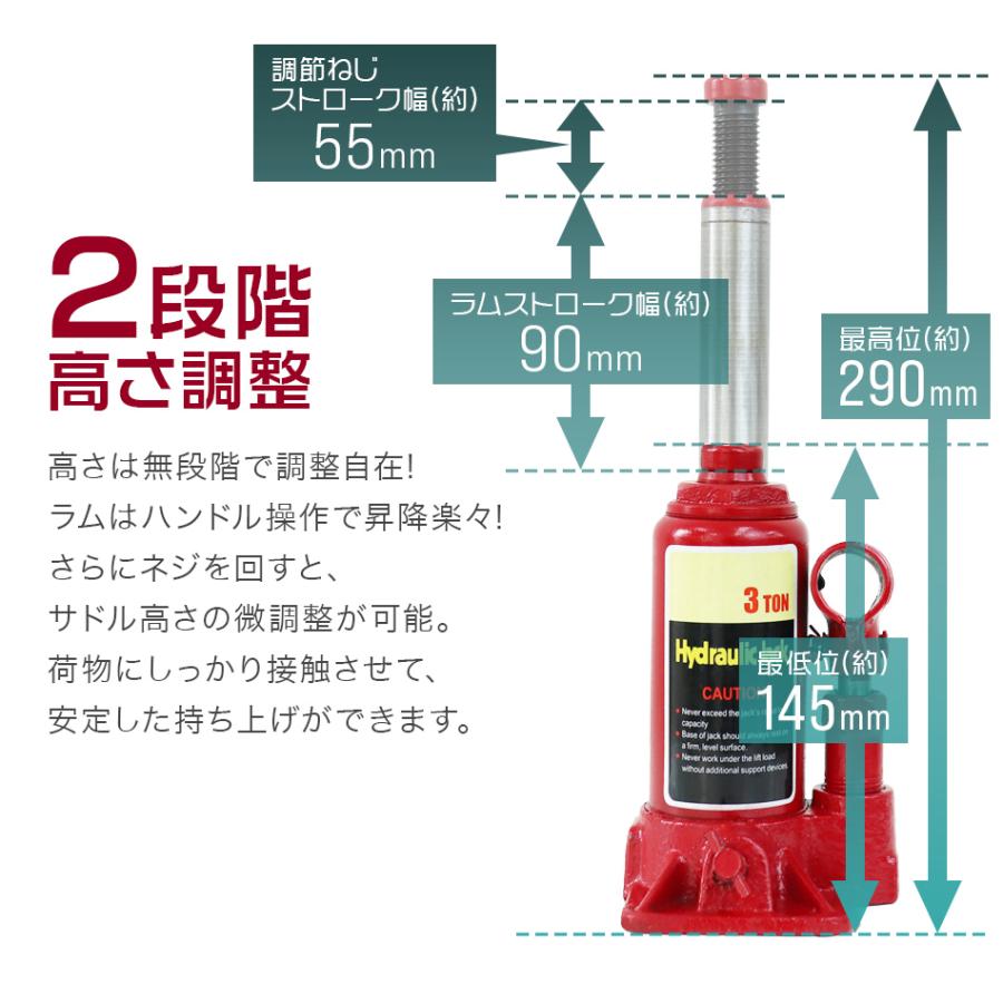 油圧式3tジャッキ ジャッキ 車 3t 油圧 ジャッキアップ : ニックナックStore - 通販
