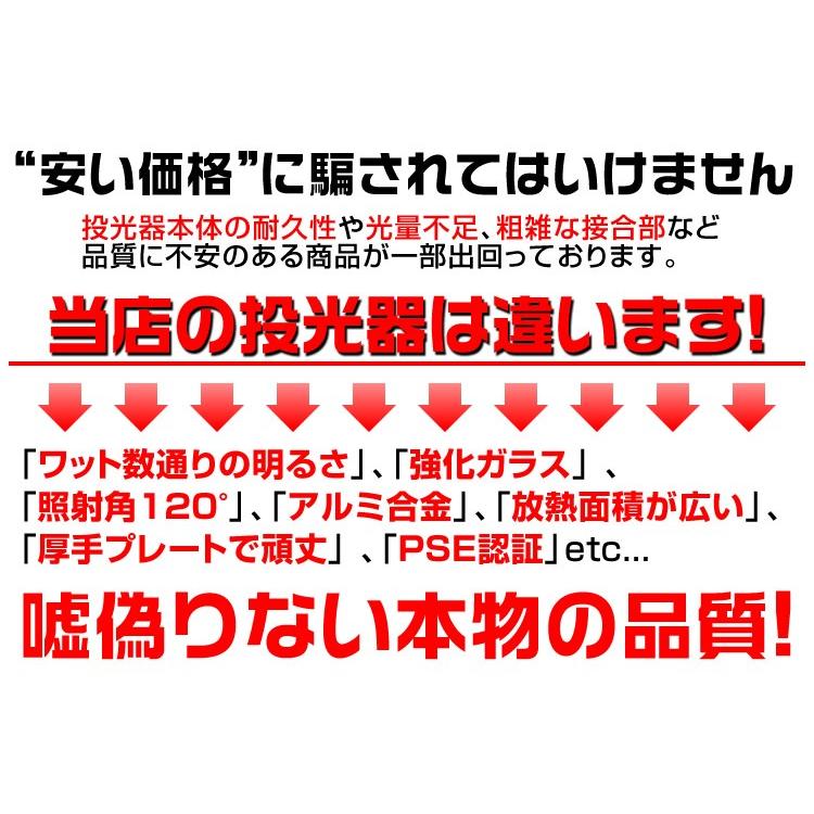 LED投光器 150W 1500W相当 ハイワットタイプ 昼光色 省エネ LEDライト 防水 照射角130°6個セット 口コミ 高評価 外灯｜tantobazarshop｜02