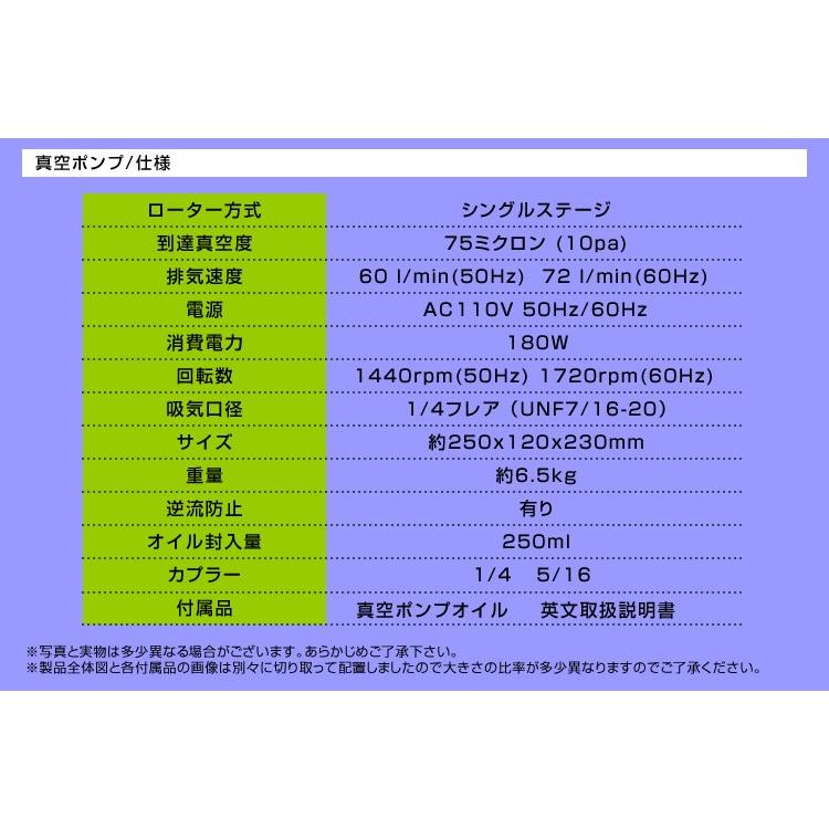 エアコンガスチャージ マニホールドゲージ 真空ポンプ 2点セット R134a R32 R410a R404a 対応 缶切バルブ付 エアコン 補充｜tantobazarshop｜04