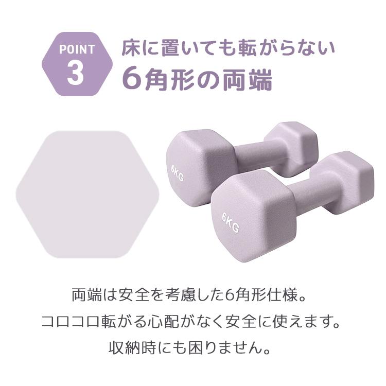 WEIMALL（ウェイモール） ダンベル セット カラーダンベル 1kg 2個