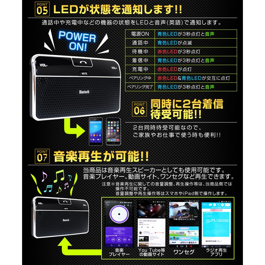 ハンズフリー Bluetooth スマホ 通話 車内通話 音楽再生 Iphone Android スマートフォン 対応 Drd Tantobazarshop 通販 Yahoo ショッピング