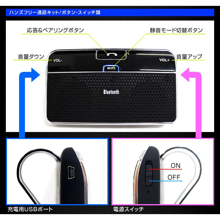 ハンズフリー Bluetooth スマホ ★数量限定在庫処分価格★ 通話 車内通話 音楽再生 iPhone Android スマートフォン 対応 口コミ 高評価｜tantobazarshop｜09