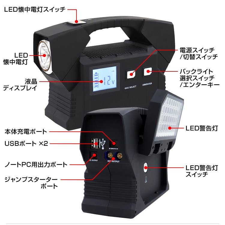 ジャンプスターター ポータブル電源 24v 車用 バッテリー上がり エンジンスターター mah 大容量 非常用電源 充電器 車載 Usbポート Ledライト付き Drk Tantobazarshop 通販 Yahoo ショッピング