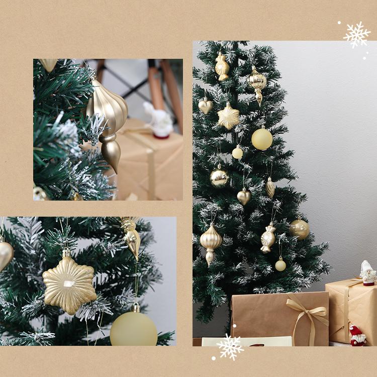 WEIMALL クリスマスツリー オーナメント セット 180cm 雪化粧