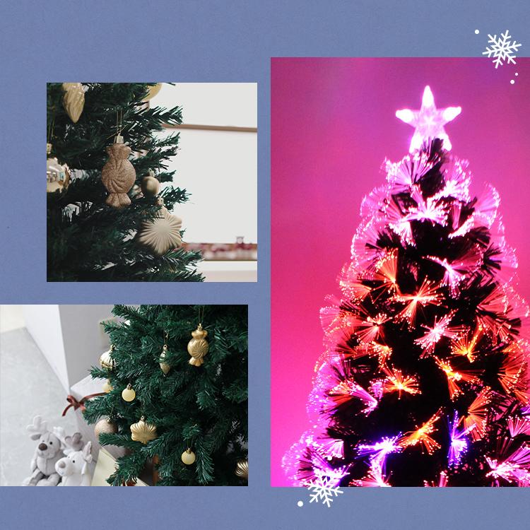 WEIMALL クリスマスツリー オーナメント セット 120cm LED