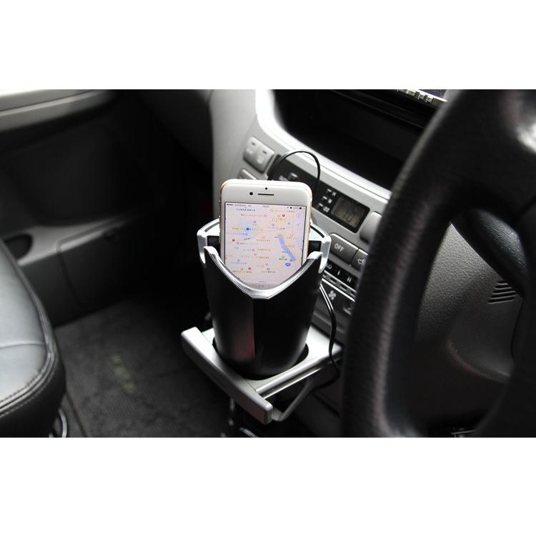 カーチャージャー シガーソケット ドリンクホルダー 車 スマホ Usb 12v 24v スマホスタンド カップ ホルダー 充電器 最大 2 1a シガーソケット 車載電源充電器 Jba0bk Tantobazarshop 通販 Yahoo ショッピング