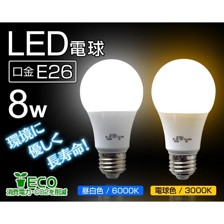 LED電球 E26口金 40W形 8W 10個セット 一般電球 電球色 昼白色 昼光色 LEDライト 照明 明るい ボール形 3000ケルビン 6000ケルビン｜tantobazarshop｜02