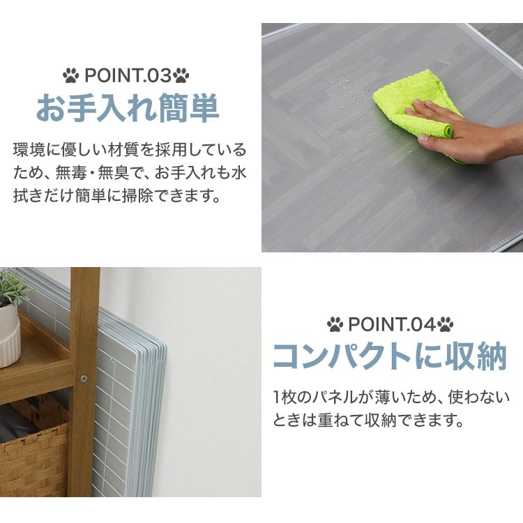 WEIMALL（ウェイモール） ペットサークル クリア ペットフェンス 13枚