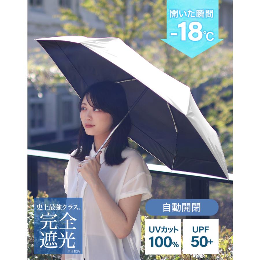 WEIMALL（ウェイモール） 日傘 完全遮光 折りたたみ 軽量 晴雨兼用 UV