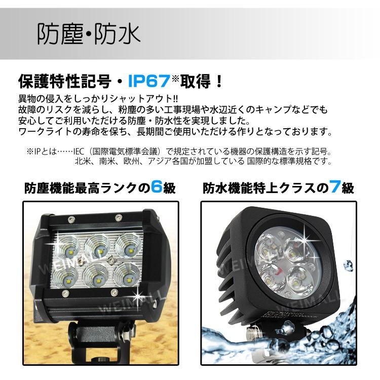 LED投光器 18W ワークライト LEDライト 作業灯 重機 トラック 漁船 デッキライト 看板灯 12V/24V対応 災害 防災 防水 IP67 外灯｜tantobazarshop｜04