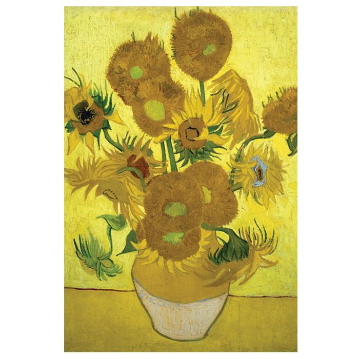 ポストカード ひまわり15本 ゴッホ 世界の名画 絵画 おしゃれ 絵はがき