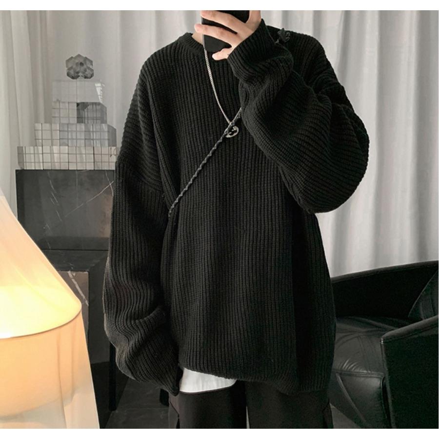 メンズ ストリート ゆったりニット セット カジュアル 韓国 無地 レイヤード Tanuuuu Tanuuuu 通販 Yahoo ショッピング