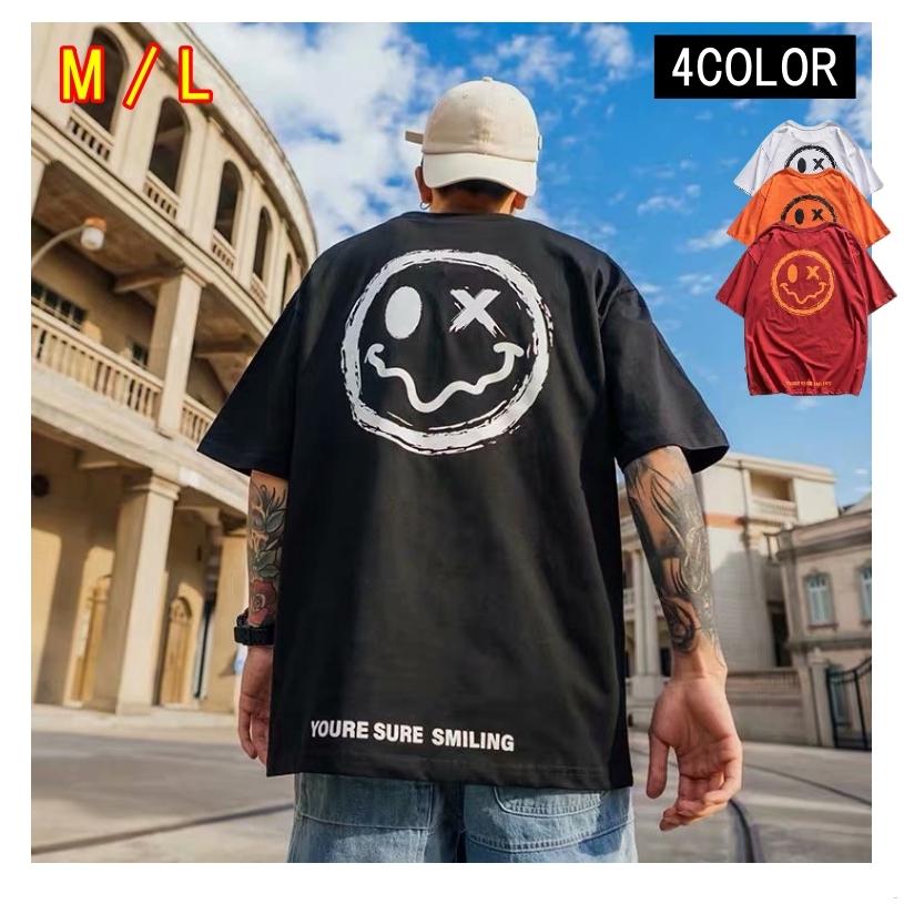 Tシャツ メンズ レディース 半袖 トップス スマイル ユニセックス プリントt かわいい かっこいい Tanuuuu59 Tanuuuu 通販 Yahoo ショッピング