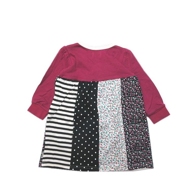 Chocola ショコラ 4柄切替 長袖ワンピース 80cm 140cm Ch1913 子供服と雑貨のお店tanbee 通販 Yahoo ショッピング