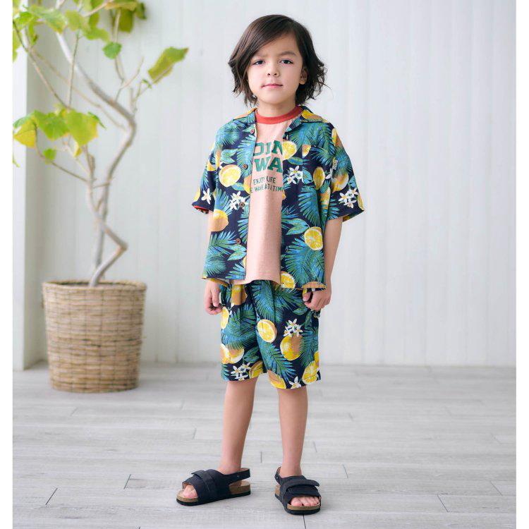 半袖 シャツ 男の子 女の子 F.O.KIDS エフオーキッズ ALOHA SHIRTS アロハシャツ 80cm-150cm こども服 男児 女児｜tanzoo-factory｜02