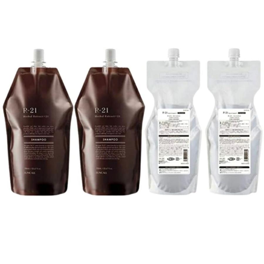 くうR-21シャンプーレフィル×4トリートメントレフィル×5 9点セット SUNCALL サンコール R-21 シャンプー 700ml トリートメント 700g