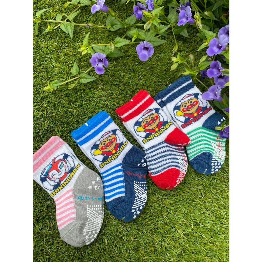 アンパンマン 4柄セット キッズソックス スニーカー丈 9〜12cm