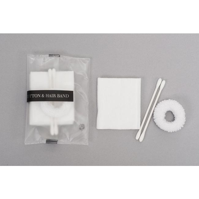 コットン＆ヘアゴム(透明マット袋入) 2,000個 まとめ買い CTHB-1 三和