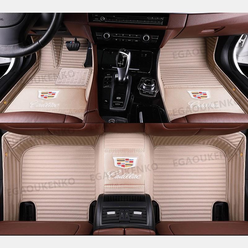 キャデラック Cadillac XT5 SN1 2017~ ロゴ フロアマット 車用 本革 内装品 高級 前後座席 右ハンドル用｜taotao-shop｜05