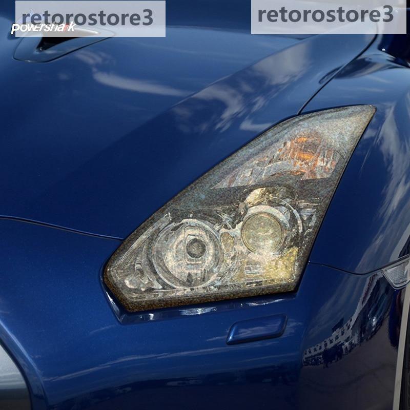 日産 GT-R ヘッドライト フィルム R35 2009年? スモーク レンズ 保護 1｜taotao-shop｜03