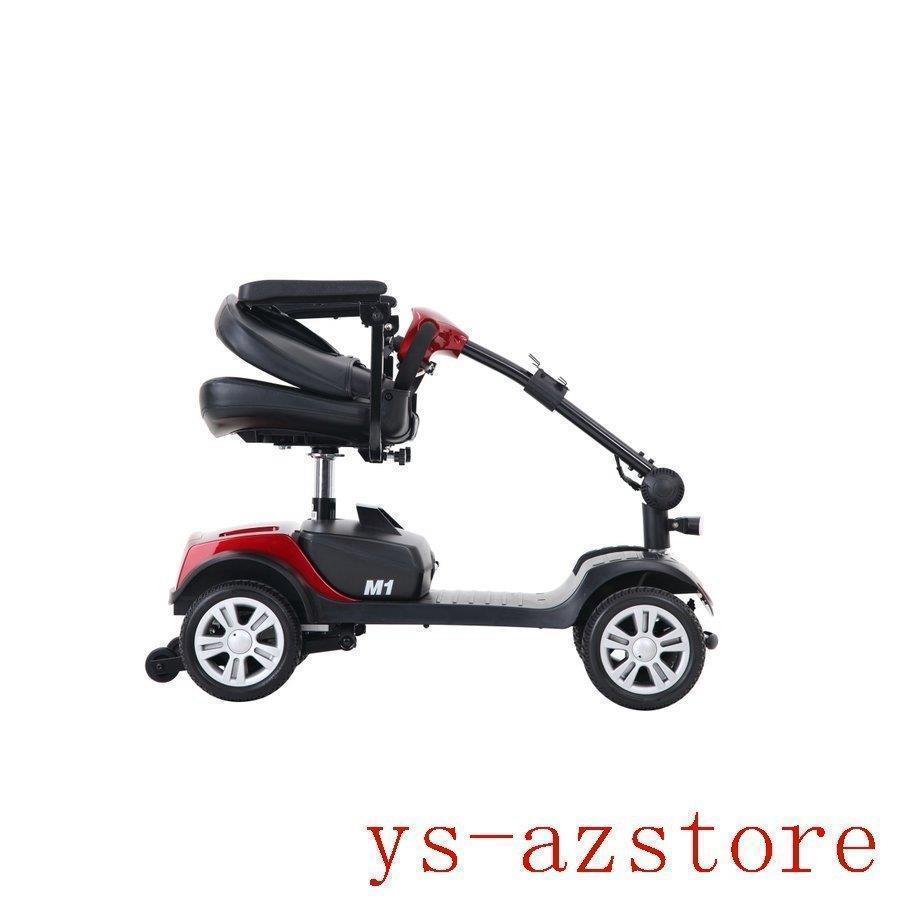 【最終値下げ】 電動シニアカート 赤 青いルバーカー 車椅子 折りたたみ 軽量 コンパクト 電動カート 四輪車 高齢者 充電 電動車椅子 介護 福祉 敬老 お年寄り 老人 乗り物 【VQL1671925747】(60665円)